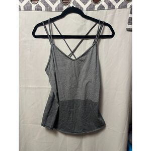 Lululemon Breezy Tank Divided Stripe Grey Heathered Size 6
